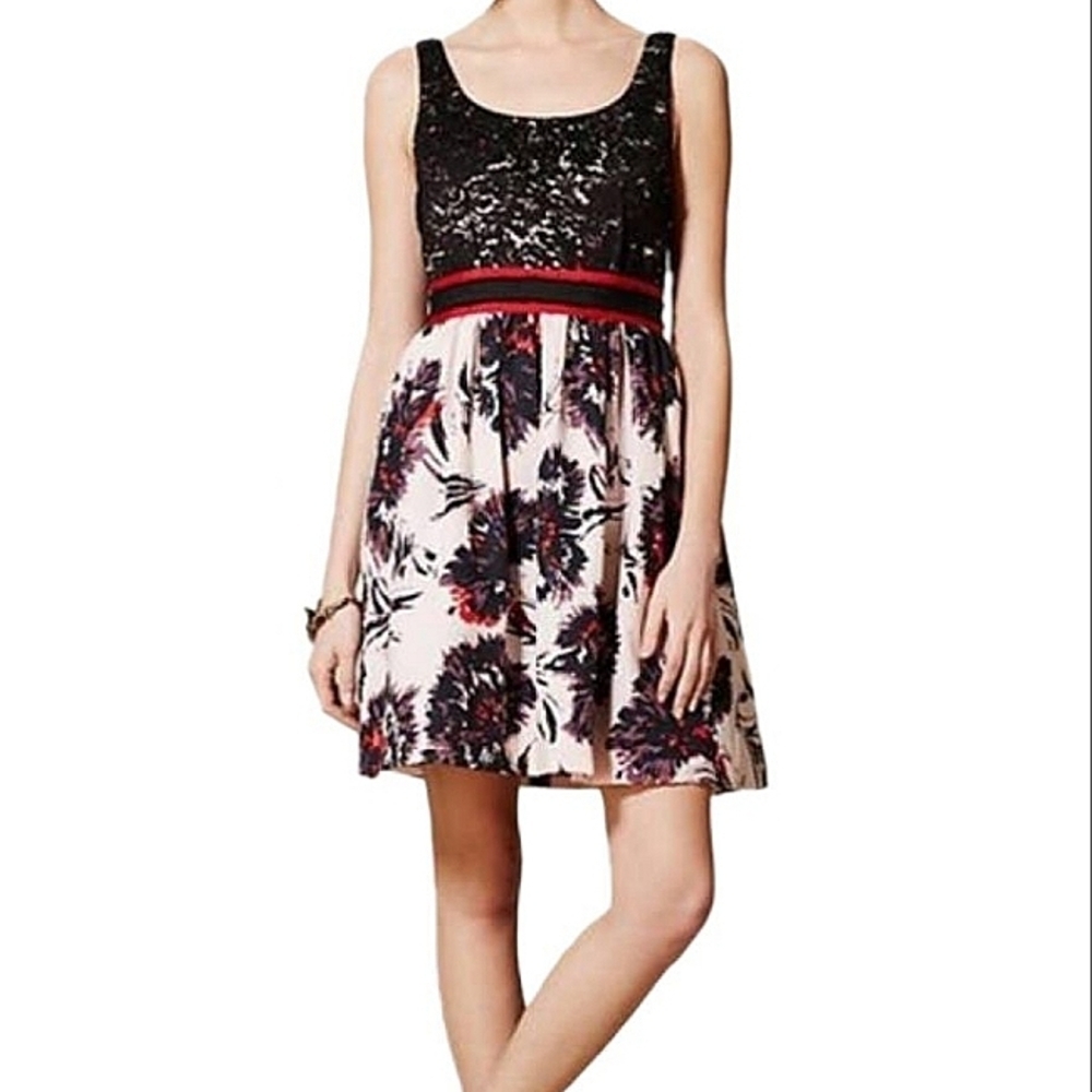 Anthropologie Peter Som Fit And Flare Dress Size 2 Prom Party Wedding Guest